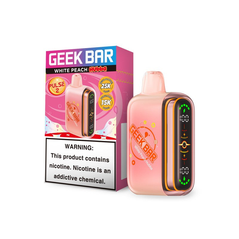 Geek Bar Pulse 2 (Dispo) (25000Puff)(16mL) Hubba Edt. - White Peach Hubba