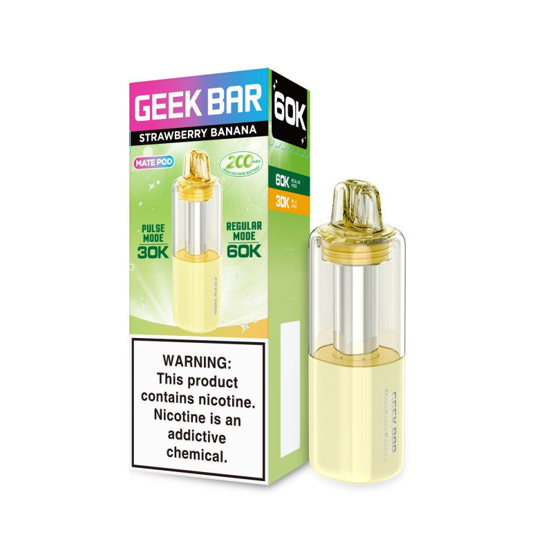 Geek Bar Mate Pod(60000Puff)(15mL) (1-Pk) - Strawberry Banana