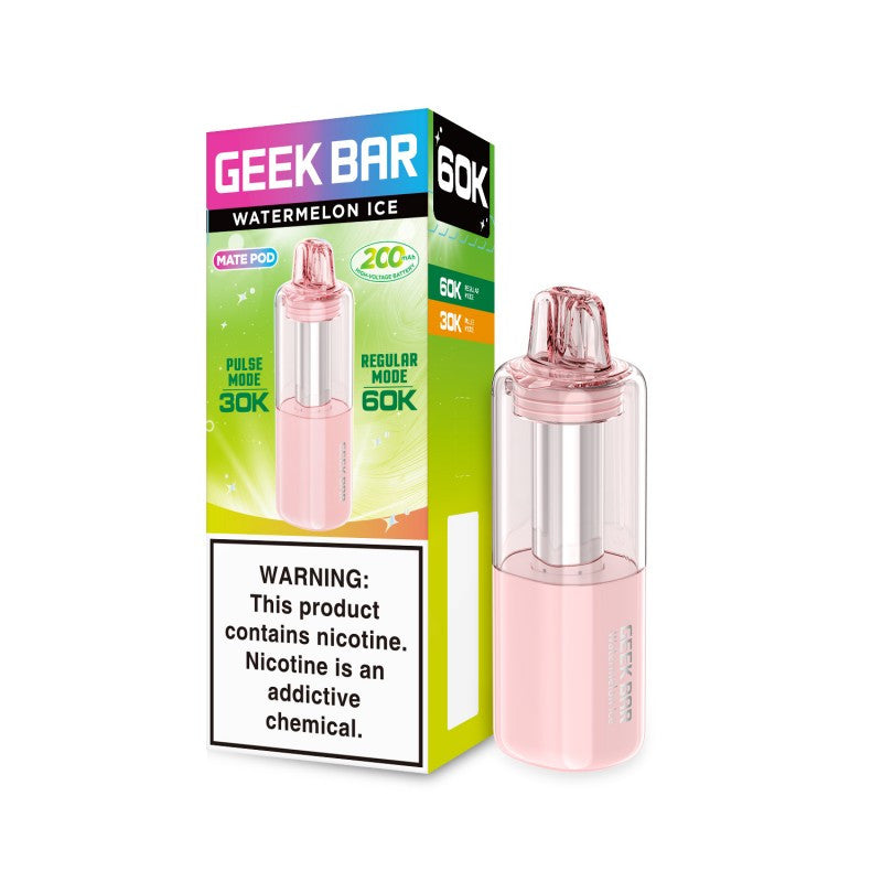 Geek Bar Mate Pod(60000Puff)(15mL) (1-Pk) - Watermelon Ice