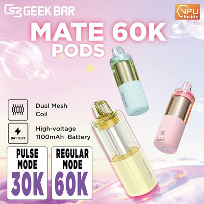 Geek Bar Mate Pod(60000Puff)(15mL) (1-Pk) - Group Photo