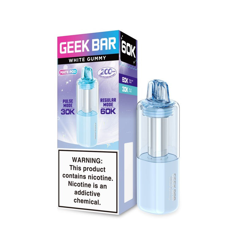 Geek Bar Mate Pod(60000Puff)(15mL) (1-Pk) - White Gummy