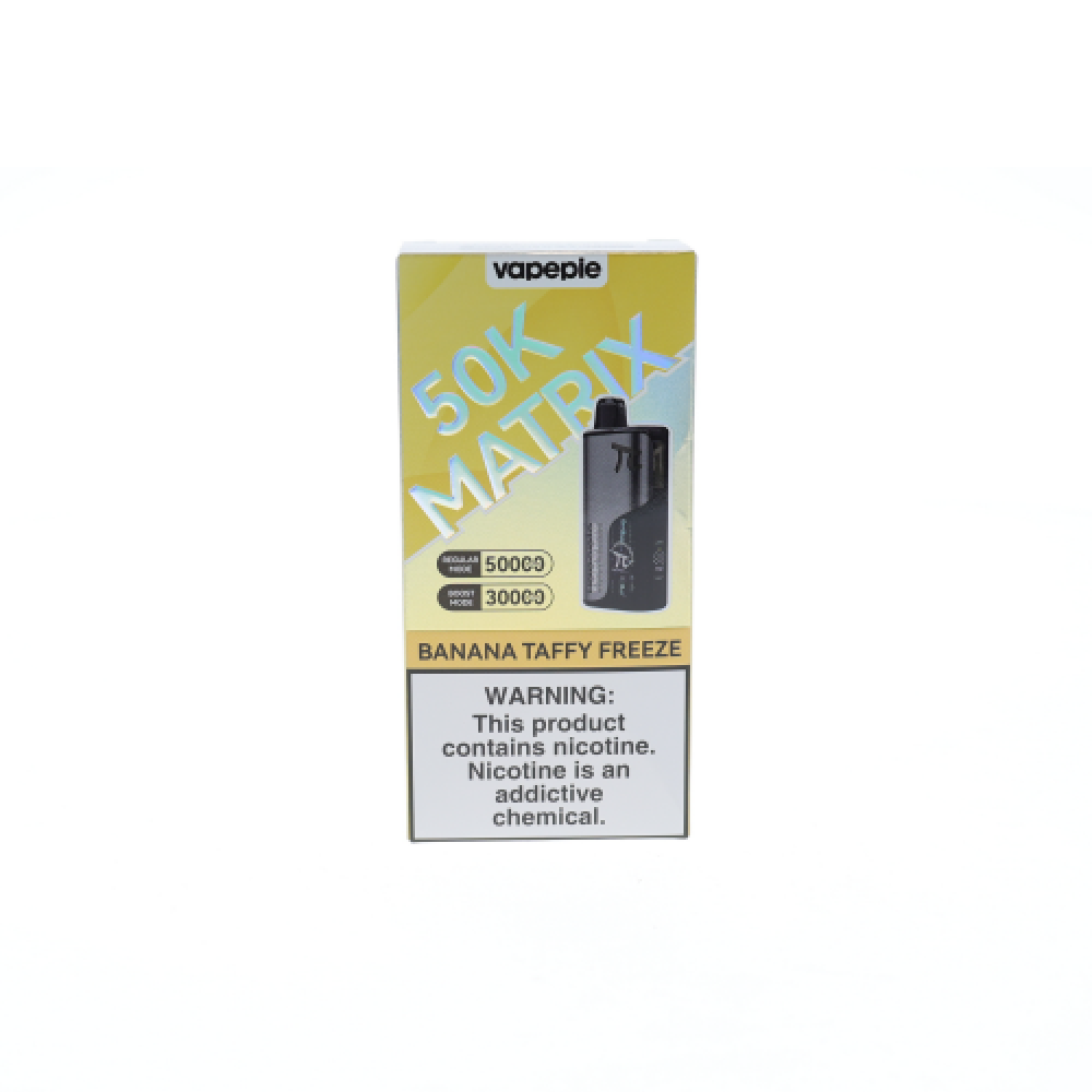Vapepie Matrix (Dispo)(50000Puff)(25mL) - Banana Taffy Freeze
