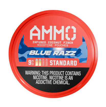 AMMO (Nic Pouch)(20ct Can)-Blue Razz 09mg