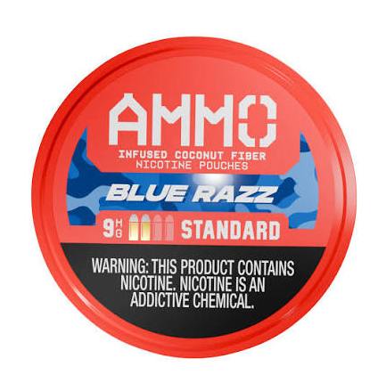 AMMO (Nic Pouch)(20ct Can)-Blue Razz 09mg