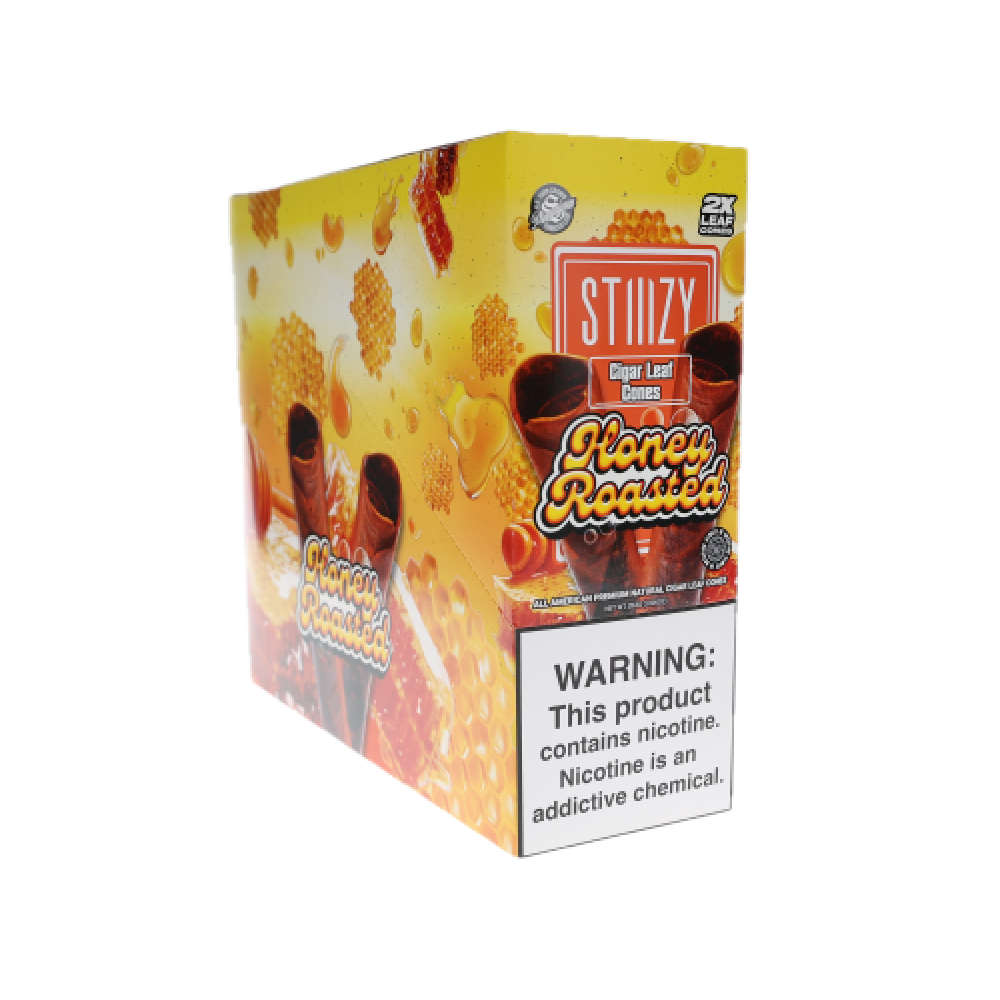 STIIIZY (DSPLY 15pc)(Cones)(2-Pack) Cigar Leaf Cones - Honey Roasted