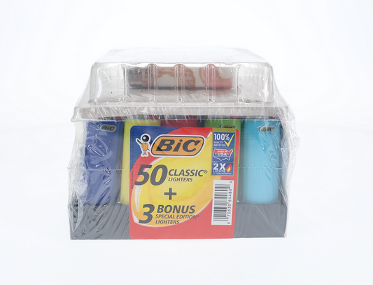BIC (DSPLY 50pc + 3 BONUS)(Maxi Lighter) - Assorted (SAS)