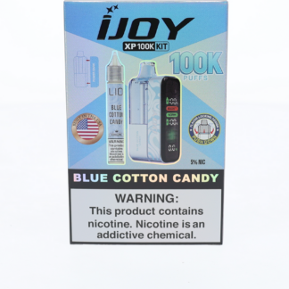 iJoy XP100K (Dispo) (100,000Puff)(18mL) + 15mL (LIQ Salt)-Blue Cotton Candy
