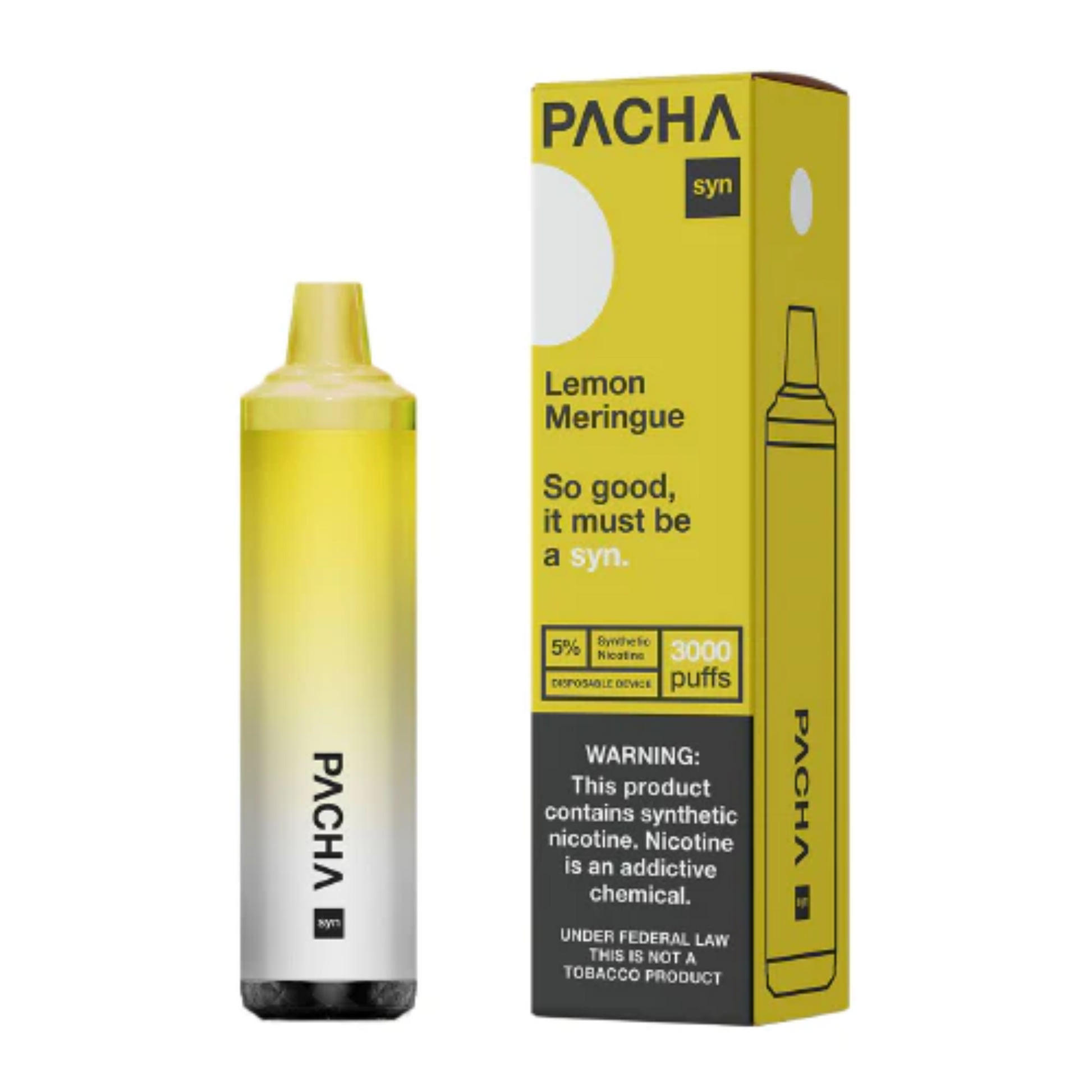 Pachamama TFN Disposable 3000 Puffs 8mL 50mg | MOQ 10 | Lemon Meringue with Packaging