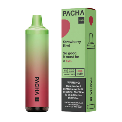 Pachamama TFN Disposable 3000 Puffs 8mL 50mg | MOQ 10 | Strawberry Kiwi  with Packaging