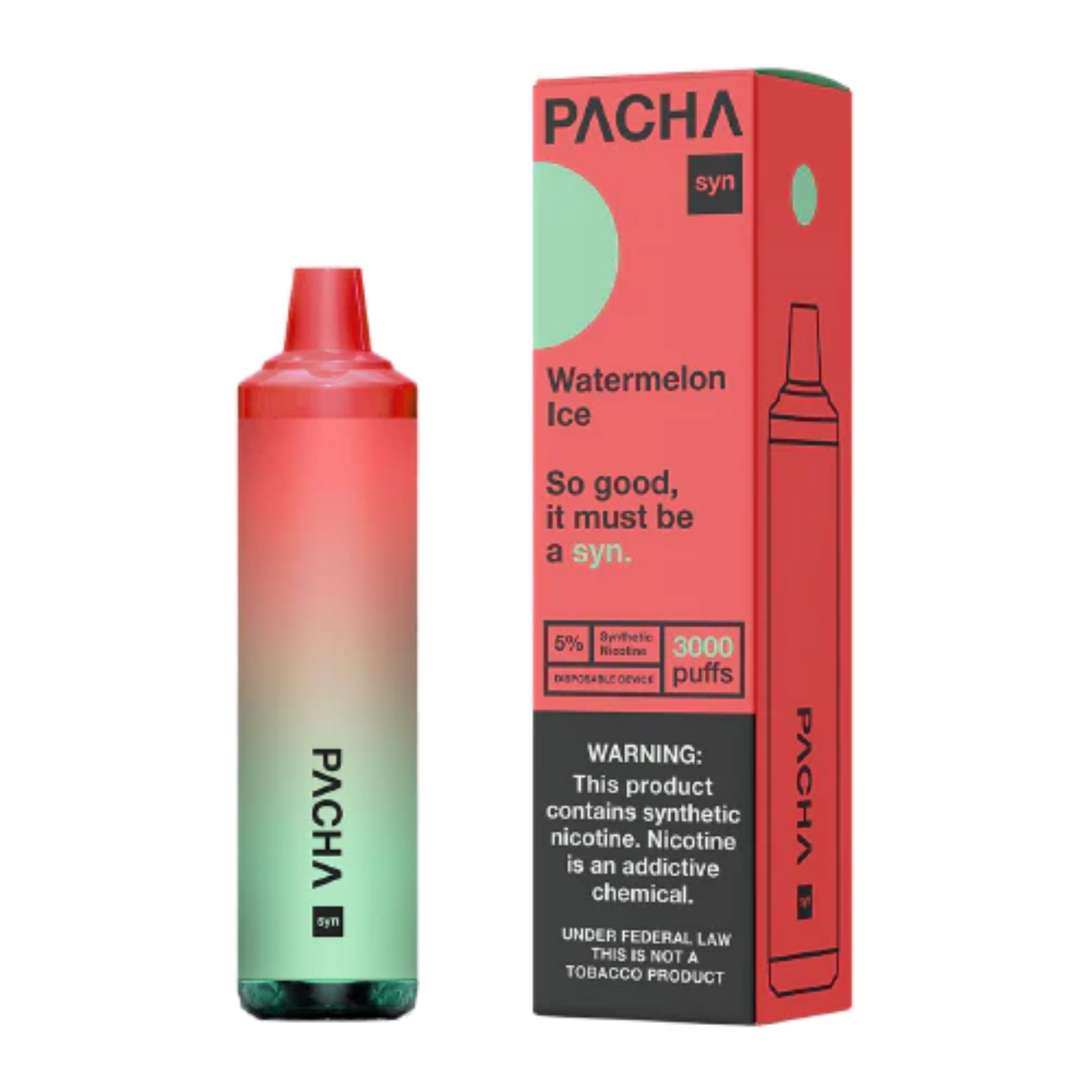 Pachamama TFN Disposable 3000 Puffs 8mL 50mg | MOQ 10 | Watermelon Ice with Packaging