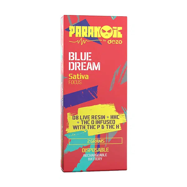 Paranoic – D8 Live Resin + HHC + THCO + THCP + THCH Disposable | 2g