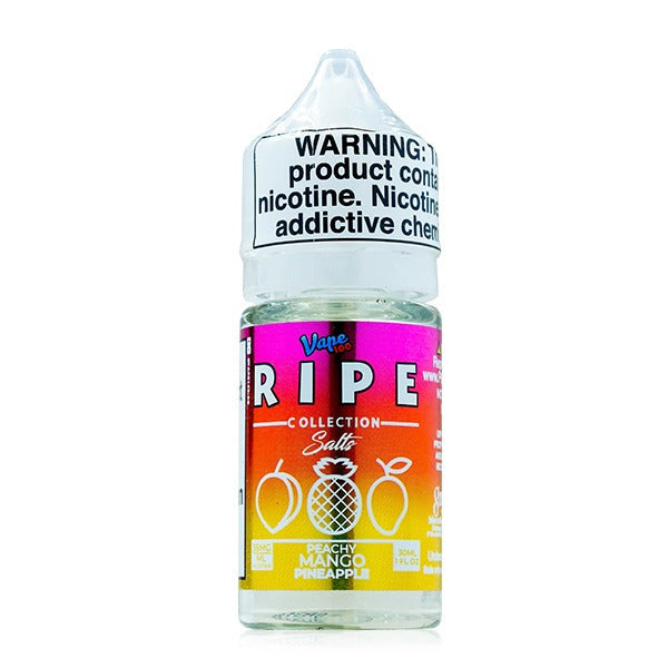 Vape 100 Ripe Salt Series E-Liquid 30mL (Salt Nic) | Peachy Mango Pineapple