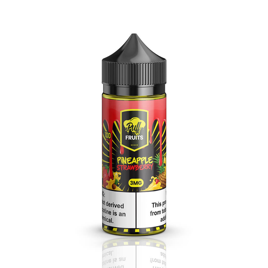 Puff Fruits & Fruit ICE Series E-Liquid 100mL (Freebase) - Pineapple Strawberry