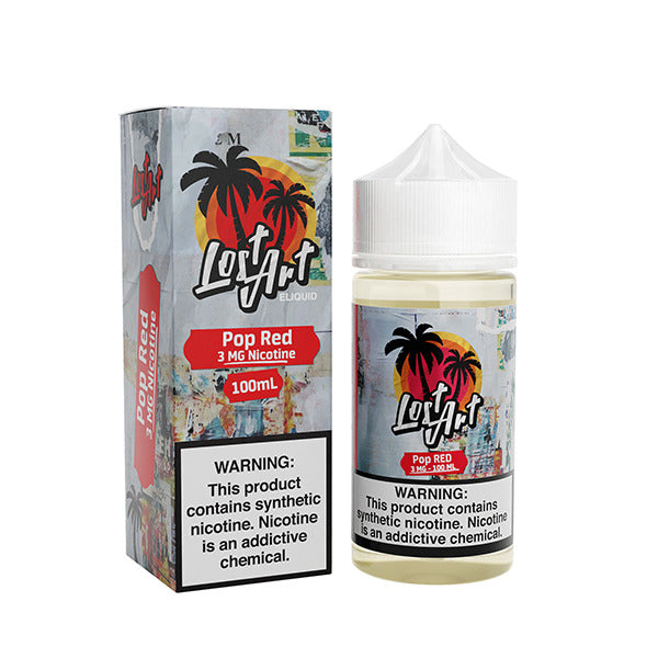 Lost Art TFN Series E-Liquid 100mL (Freebase) | Pop Red with Packaging