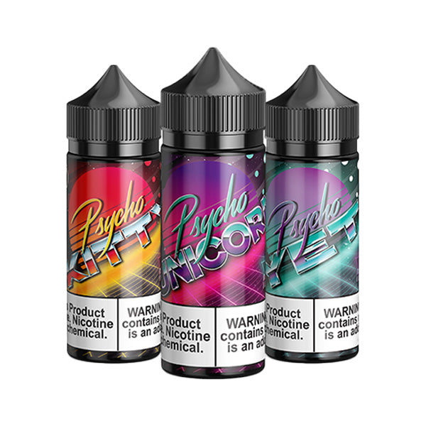 Puff Labs Psycho Series E-Liquid 100mL (Freebase) | Group Photo