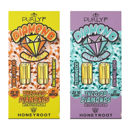Purlyf – Honeyroot THCO Diamonds Cartridge | (2x) 1-Gram