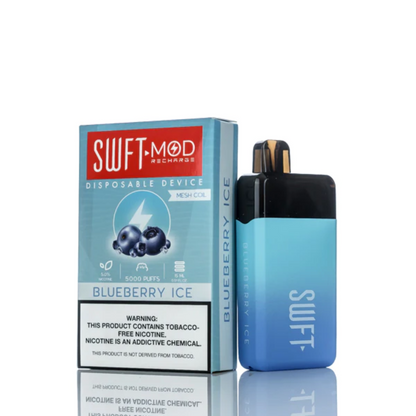 SWFT Mod Disposable | 5000 Puffs | 15mL | 50mg | MOQ 10 | Blueberry Ice with Packaging