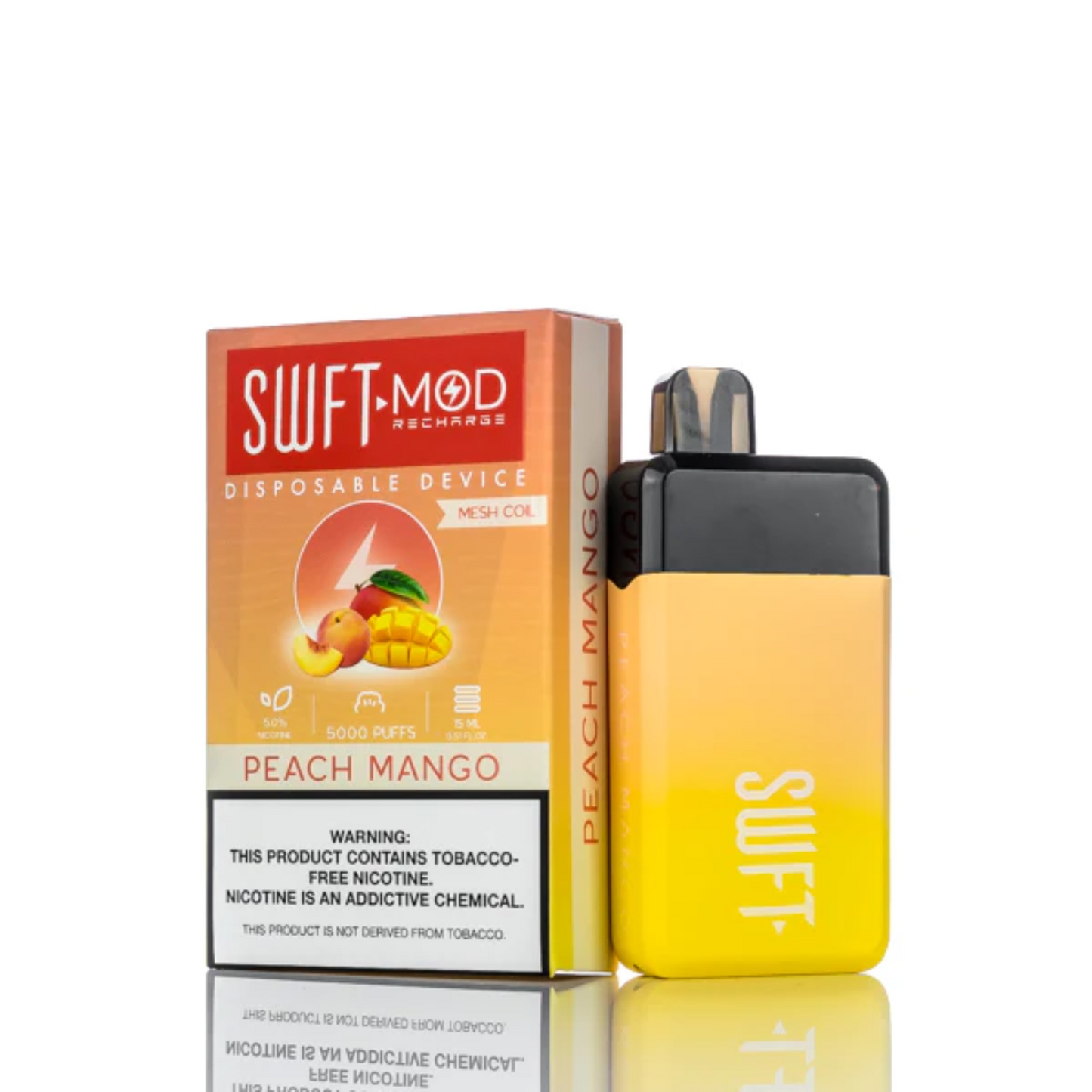 SWFT Mod Disposable 5000 Puffs 15mL 50mg | MOQ 10 | Peach Mango with Packaging