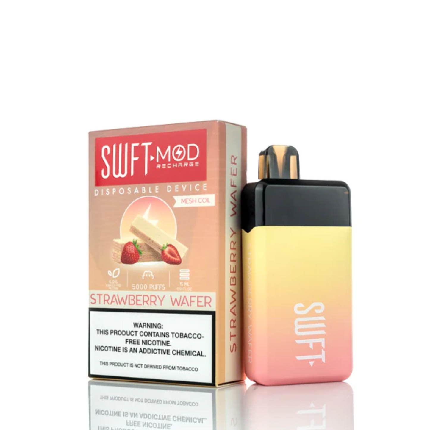 SWFT Mod Disposable 5000 Puffs 15mL 50mg | MOQ 10 | Strawberry Wafer with Packaging