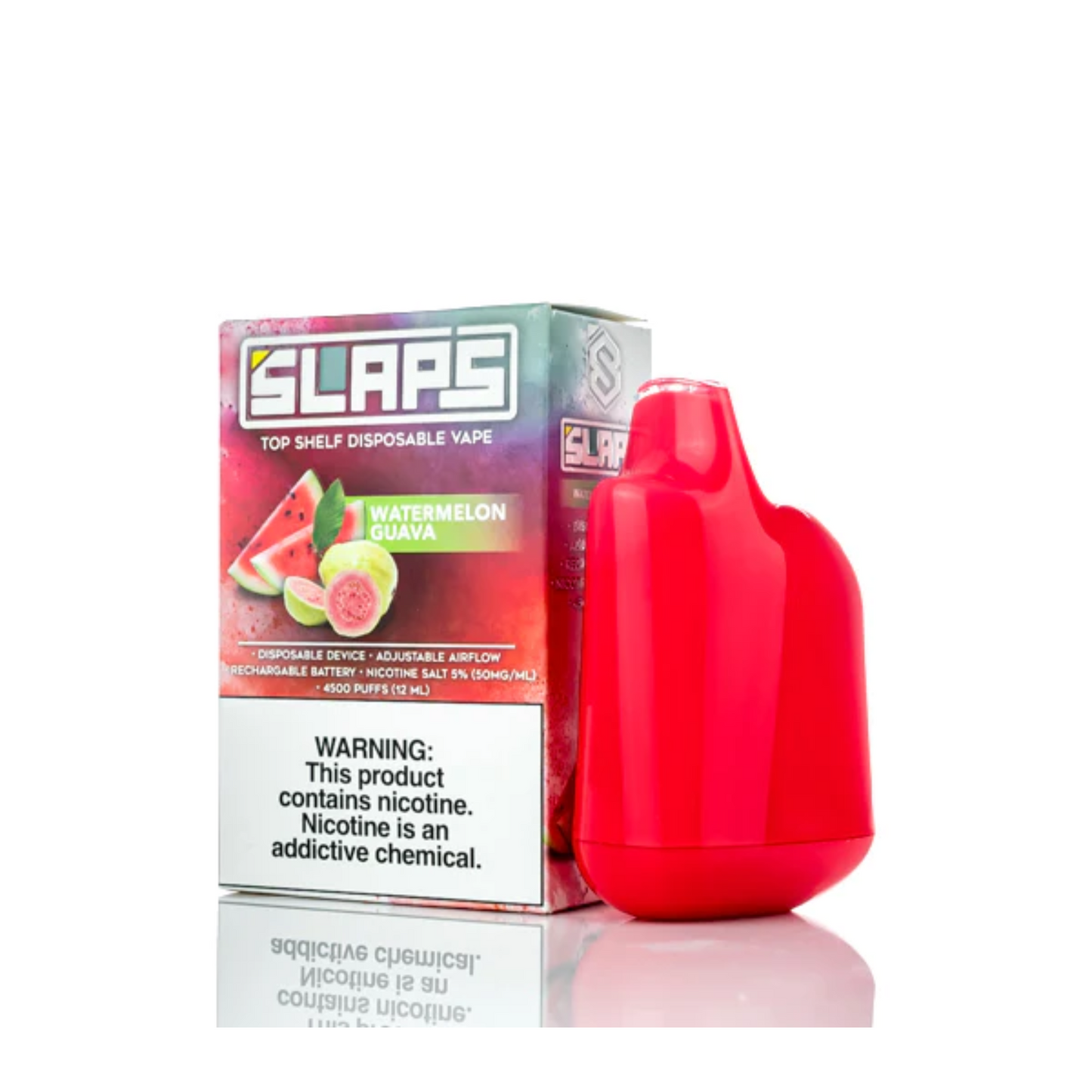 Slaps Disposable 4500 Puffs 12mL 50mg | MOQ 10 | Watermelon Guava with Packaging