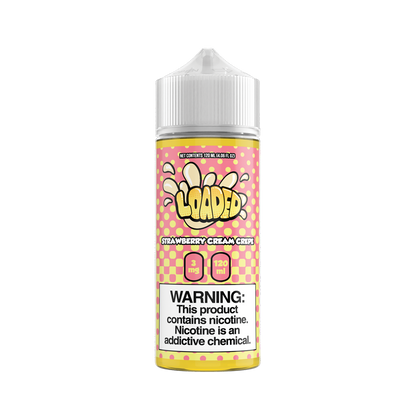 LOADED Series E-Liquid | 120mL | 3mg | Freebase | Strawberry Cream Crepe