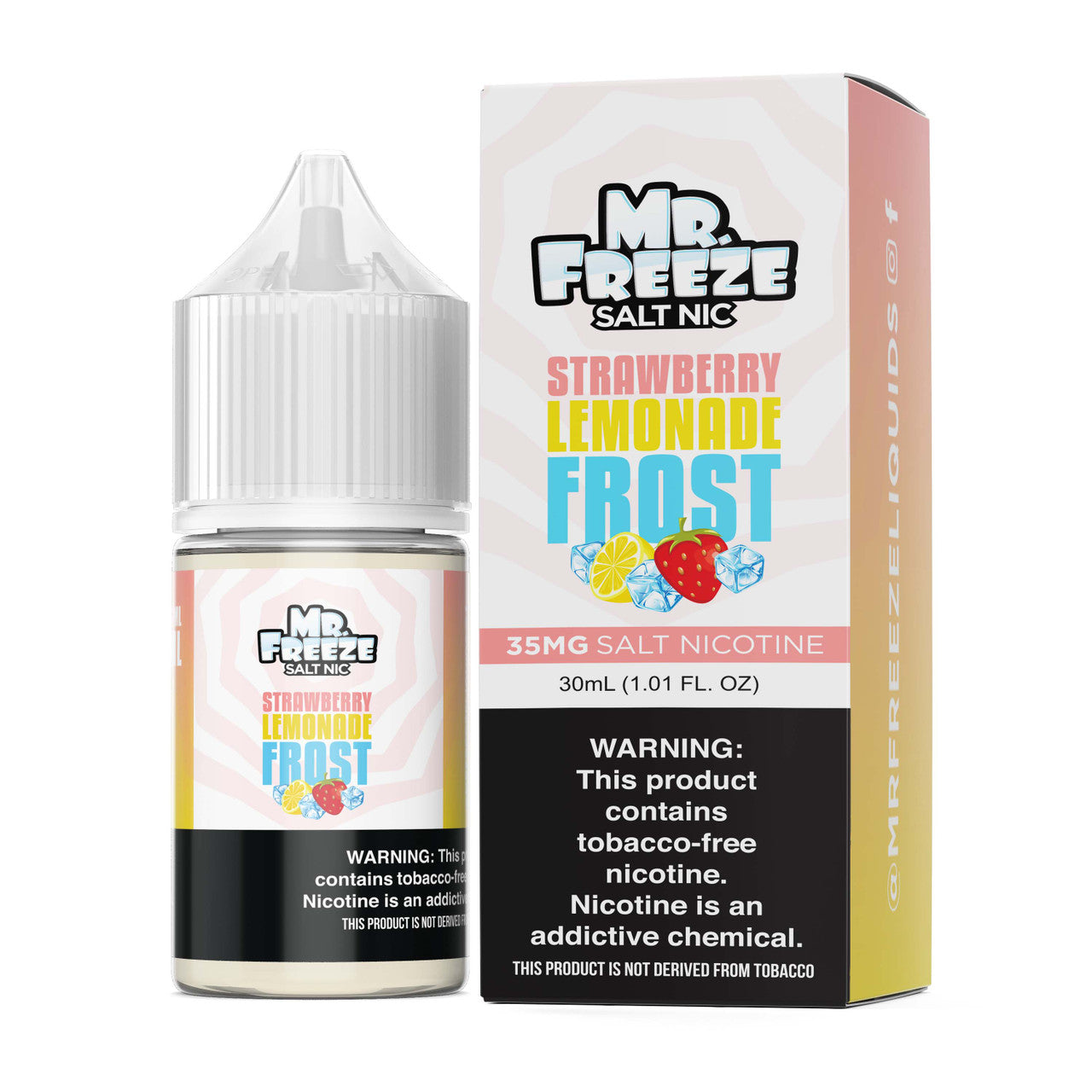 Mr. Freeze TFN Salt Series E-Liquid 30mL (Salt Nic) - Strawberry Lemonade Frost with packaging