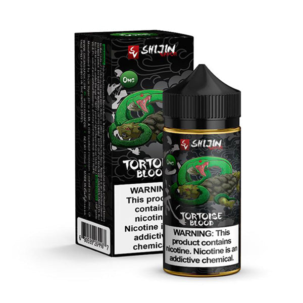 Shijin Vapor Series E-Liquid 100mL (Freebase) | Tortoise Blood Raspberry Apple Sherbet with packaging
