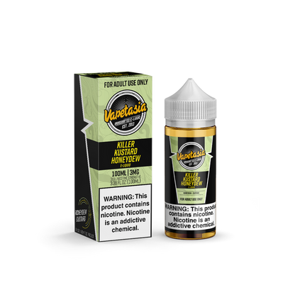 Vapetasia Series E-Liquid (Freebase) | 100mL | 3mg | Killer Kustard Honeydew with packaging