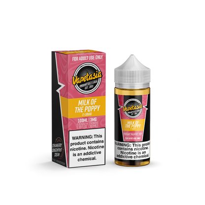 Vapetasia Series E-Liquid (Freebase) | 100mL | 3mg | Milk of the Poppy with packaging