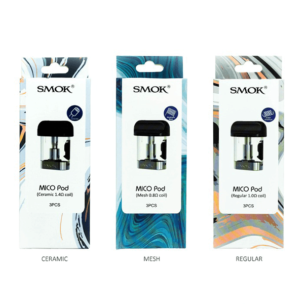 SMOK Mico Pod (3-Pack) | Group Photo with Packaging