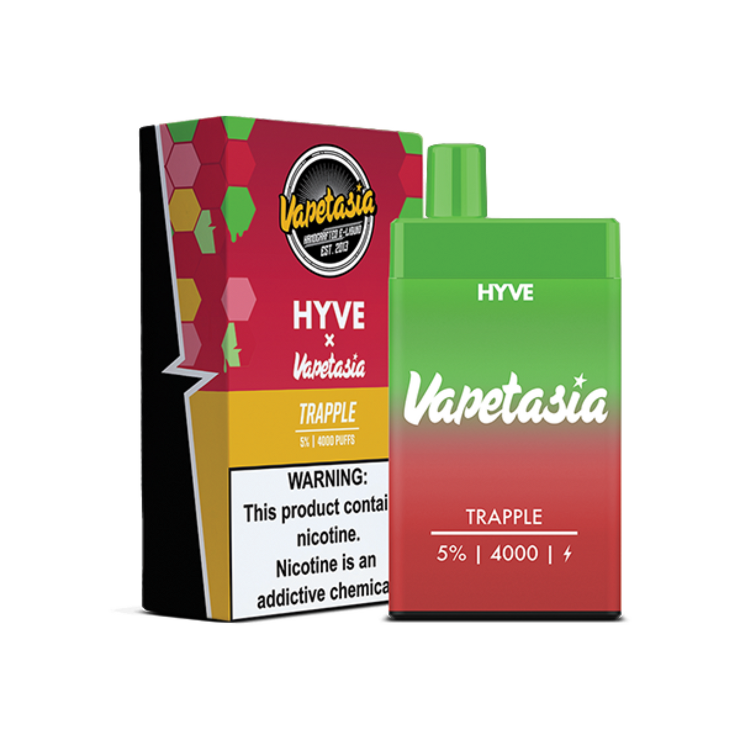 Vapetasia Hyve Mesh Disposable 4000 Puffs 10mL 50mg | MOQ 10 | Trapple with Packaging