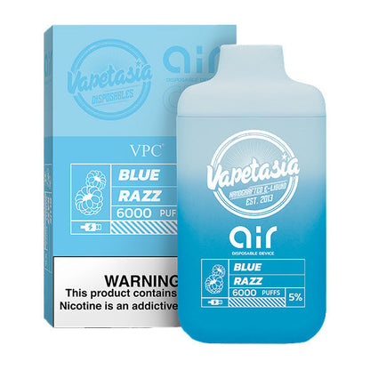 Vapetasia x Air Disposable | 6000 Puffs  | 11mL | 50mg | MOQ 10 | Blue Razz with Packaging