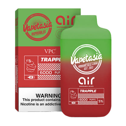 Vapetasia x Air Disposable | 6000 Puffs  | 11mL | 50mg | MOQ 10 | Trapple with Packaging