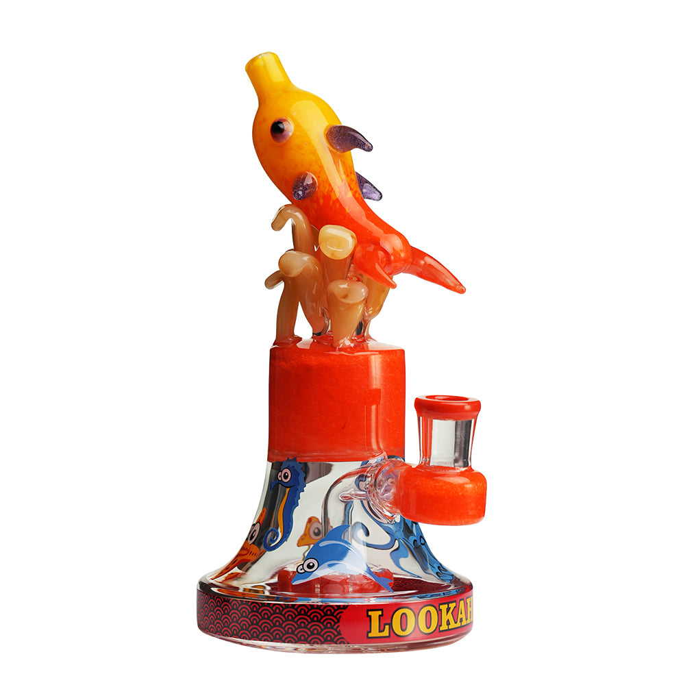 Lookah 9″ Cool Oceans World Artistic Dab Rig (WPC1206) - Orange