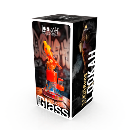Lookah 9″ Cool Oceans World Artistic Dab Rig (WPC1206) - Orange packaging