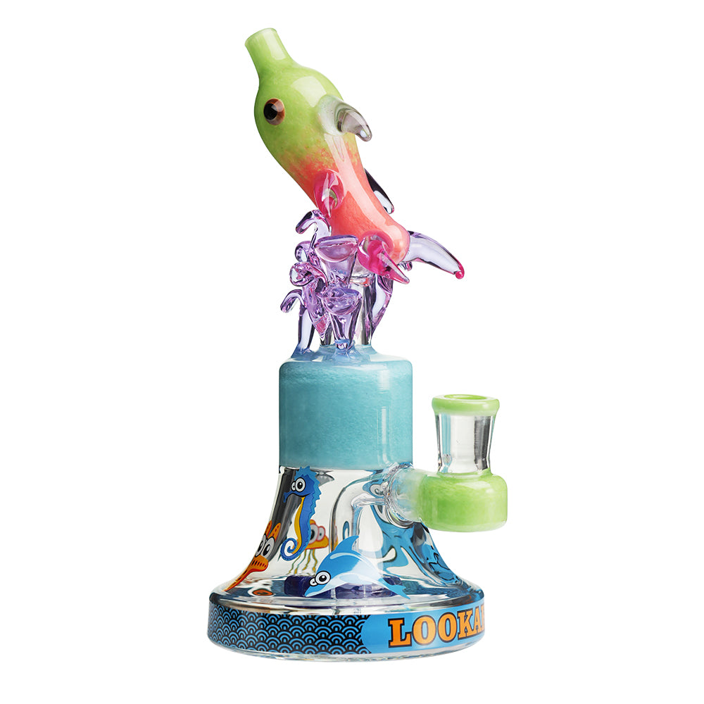 Lookah 9″ Cool Oceans World Artistic Dab Rig (WPC1206) - Wathet Blue
