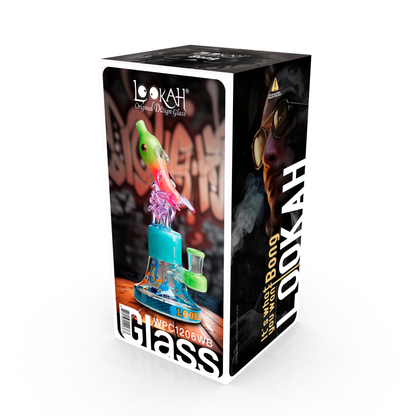 Lookah 9″ Cool Oceans World Artistic Dab Rig (WPC1206) - Wathet Blue packaging