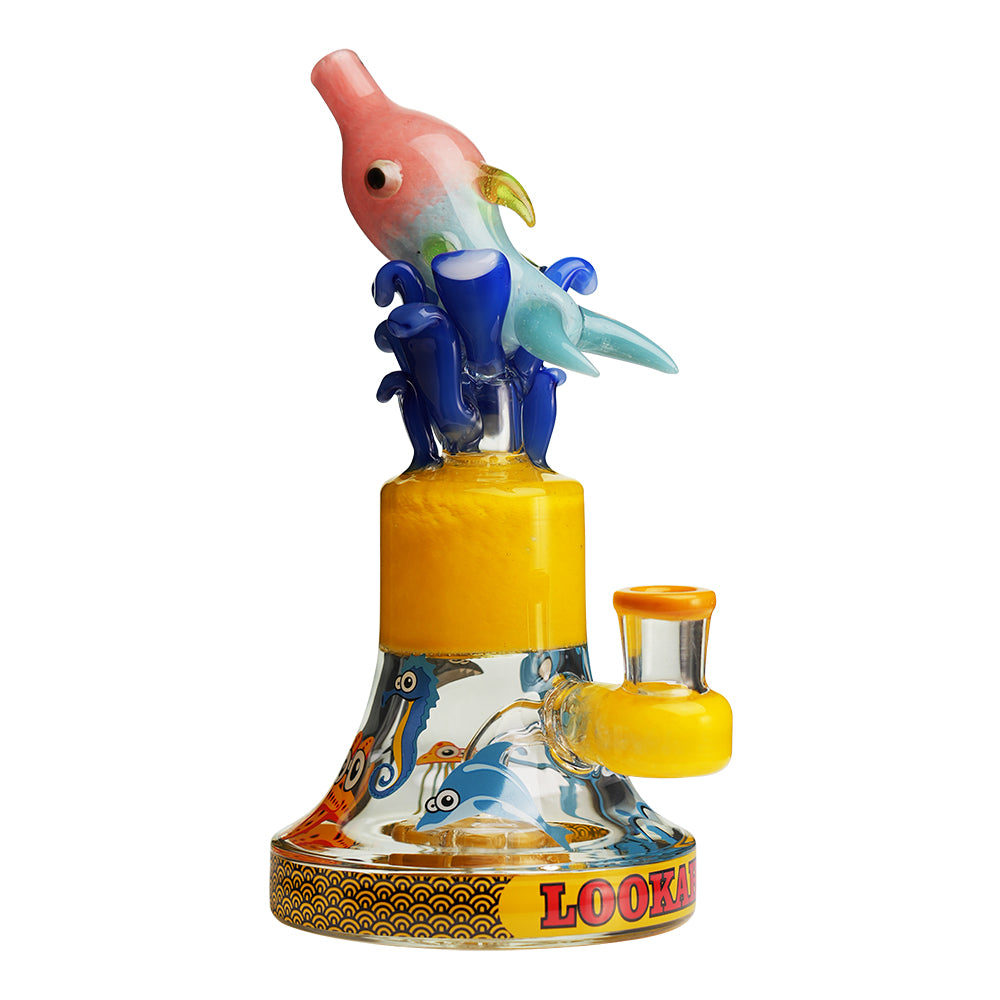 Lookah 9″ Cool Oceans World Artistic Dab Rig (WPC1206) - Yellow