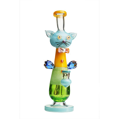 Lookah 12″ Cute Cat Gentleman Water Pipe (WPC1207) - Wathet Blue
