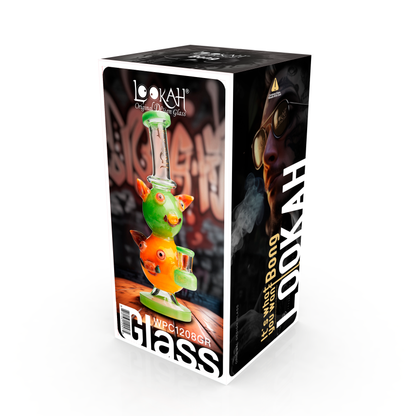 Lookah 10“ Cute Double Piggy Dab Rig (WPC1208) - Green packaging