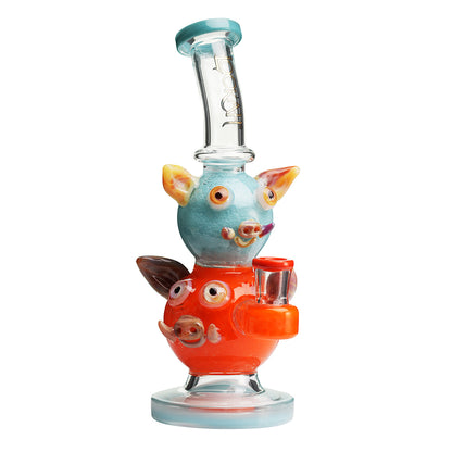 Lookah 10“ Cute Double Piggy Dab Rig (WPC1208) - Wathet Blue