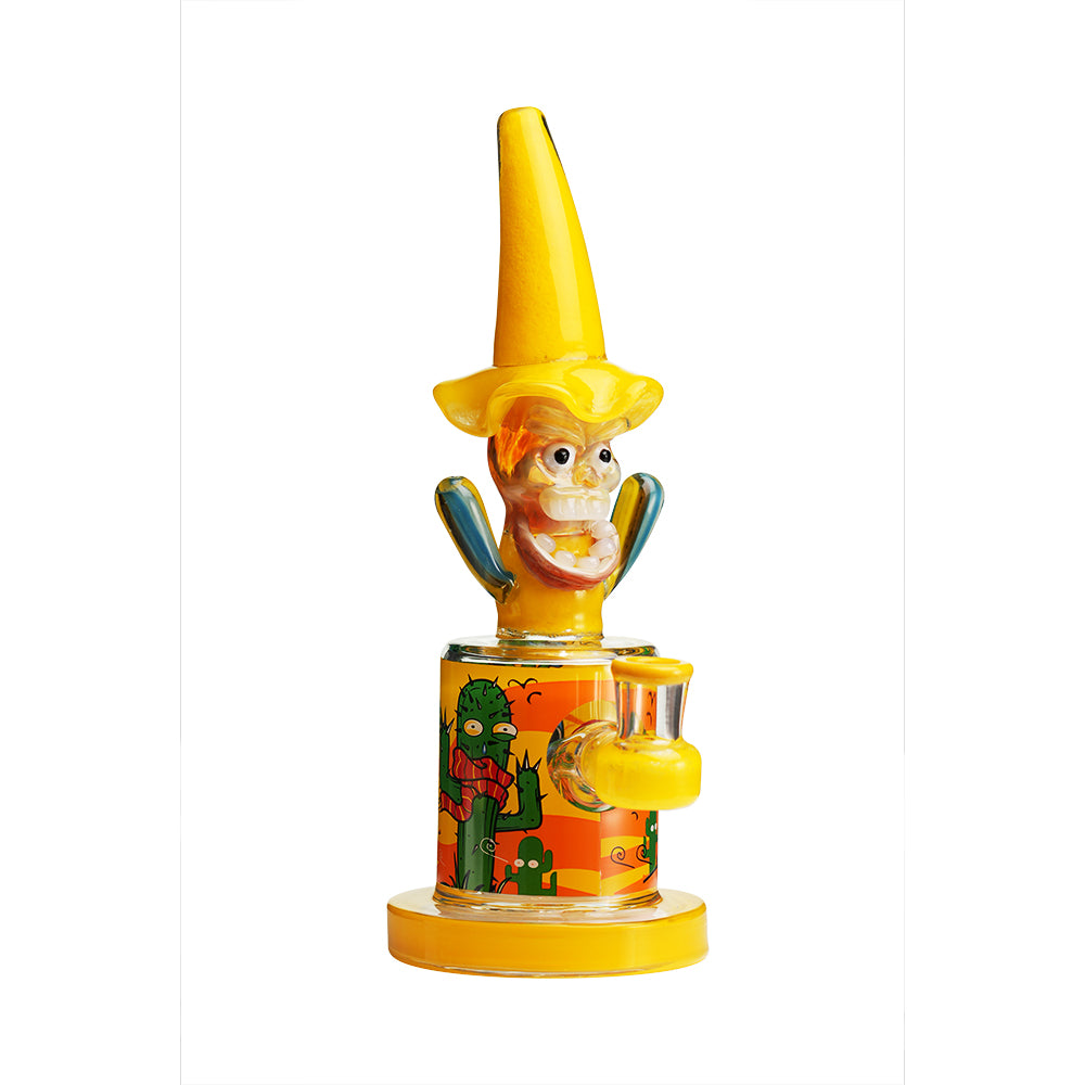 Lookah 10″ Cool Hooded Cactus Water Pipe (WPC1211) - Yellow
