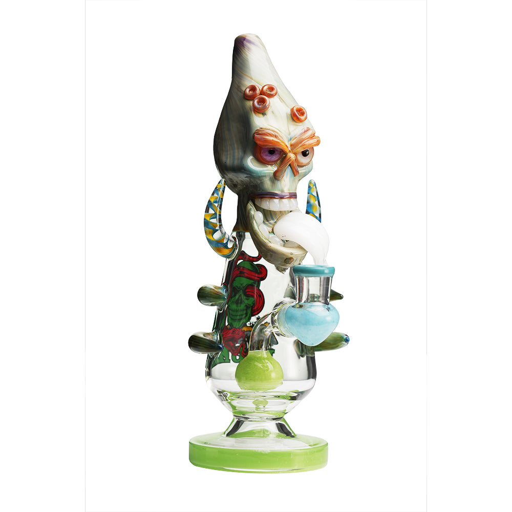 Lookah 11″ Cool Dry Bones Skull Water Pipe (WPC1212) - Green