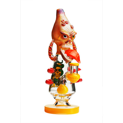 Lookah 11″ Cool Dry Bones Skull Water Pipe (WPC1212) - Orange