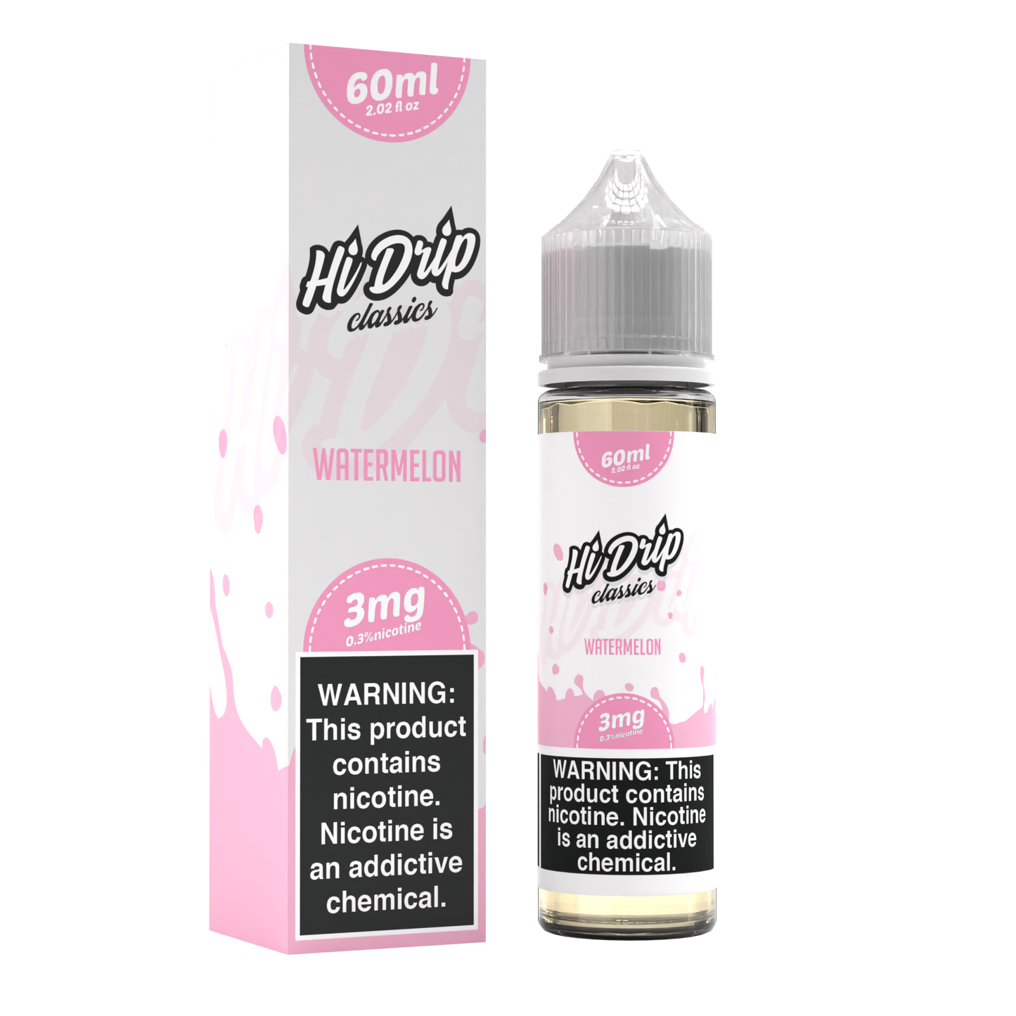 Hi-Drip Classics Series E-Liquid 60mL (Freebase) | Watermelon with Packaging