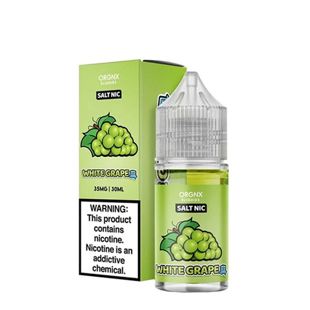 ORGNX Salt Series E-Liquid 30mL (Salt Nic) | White Grape Ice with packaging