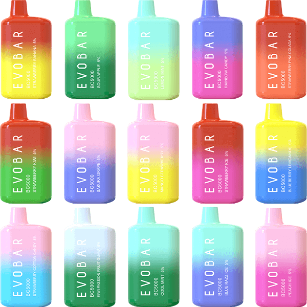 Evo Bar ET BC5000 Disposable 5000 Puffs 13mL 50mg - Group Photo