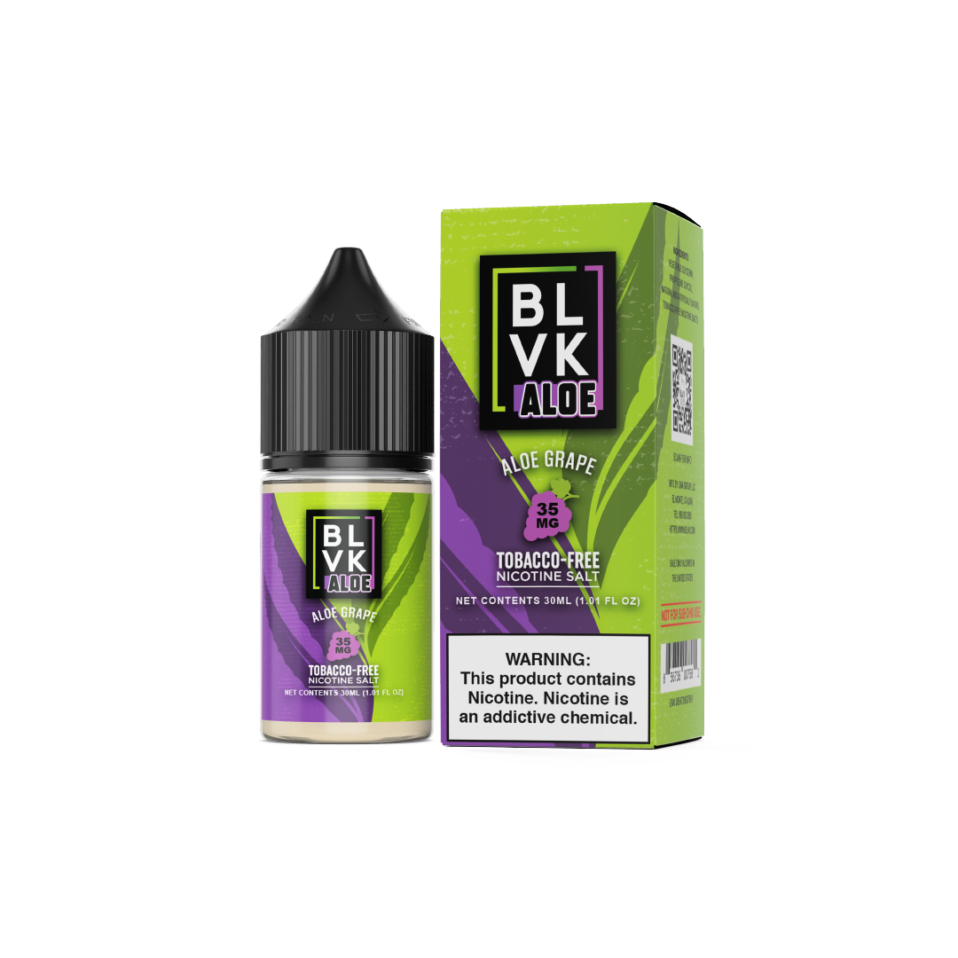 BLVK ALOE TFN Salt Series E-Liquid 30mL (Salt Nic) | Aloe Grape with packaging