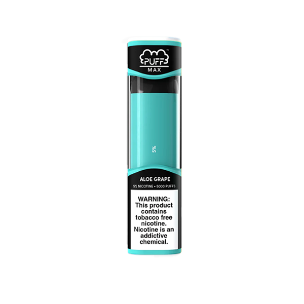 Puff Max Disposable 5000 Puffs 11mL 50mg | MOQ 10 | Aloe Grape with Packaging