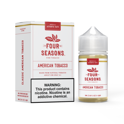 Four Seasons Series E-Liquid | 60mL | (Freebase) | American Tobacco with Packaging